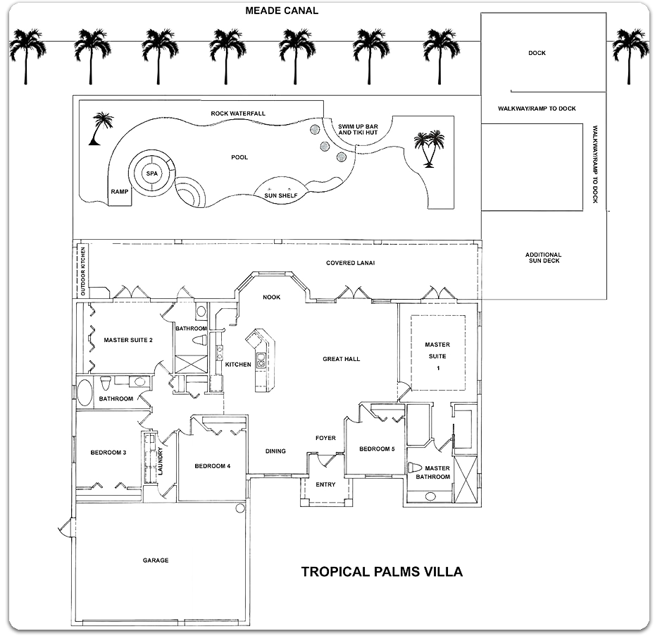 Tropical Palms Villa Floor Map